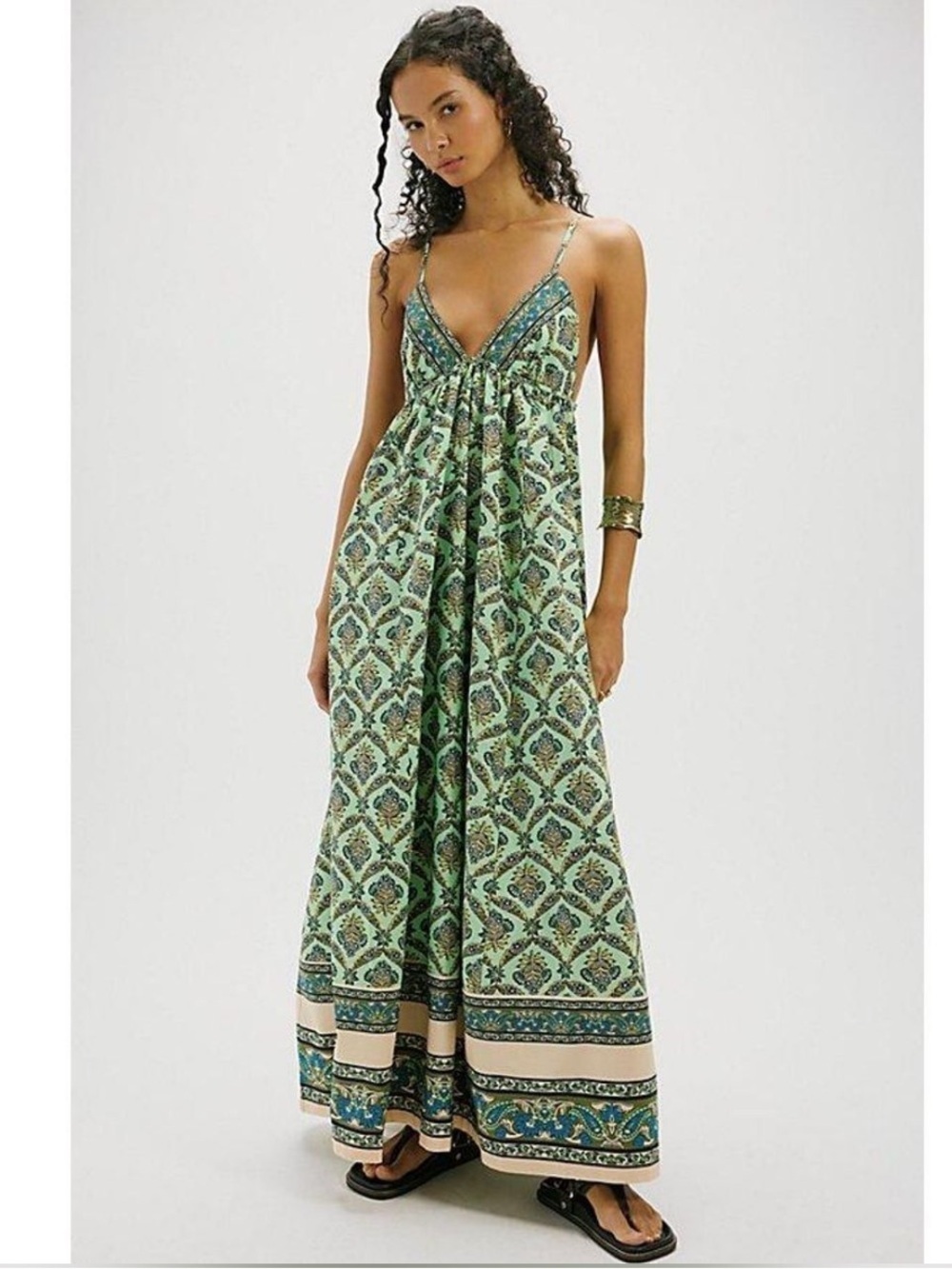 Free People Sorrento Stroll Printed Maxi Dress NWT